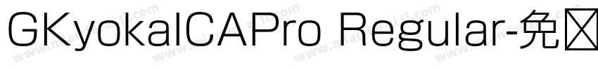GKyokaICAPro Regular字体转换
